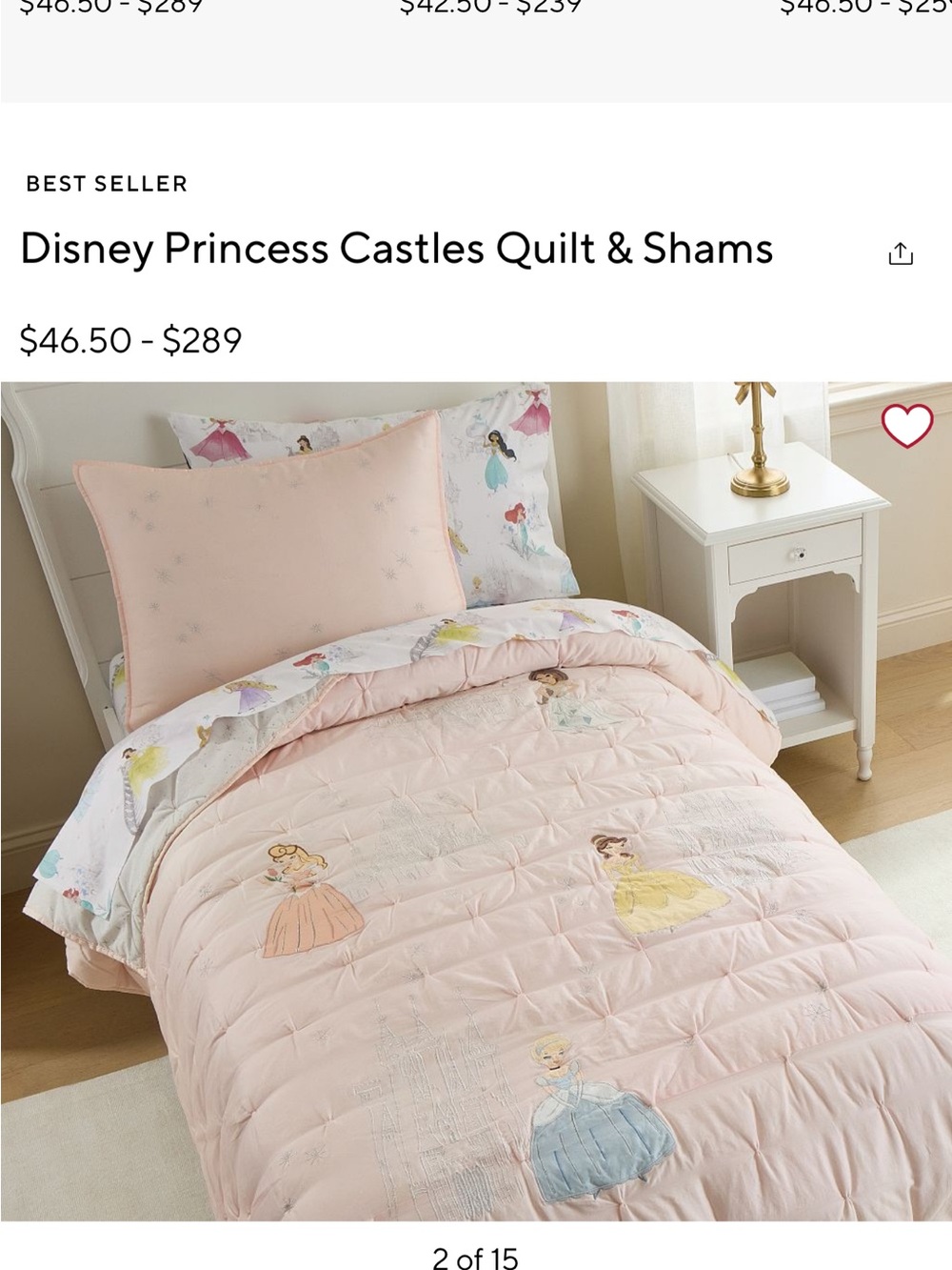 Pottery Barn Kids Pink Princess Castle Comforter